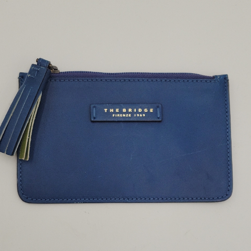 The Bridge FIRENZE Blue Leather Wallet